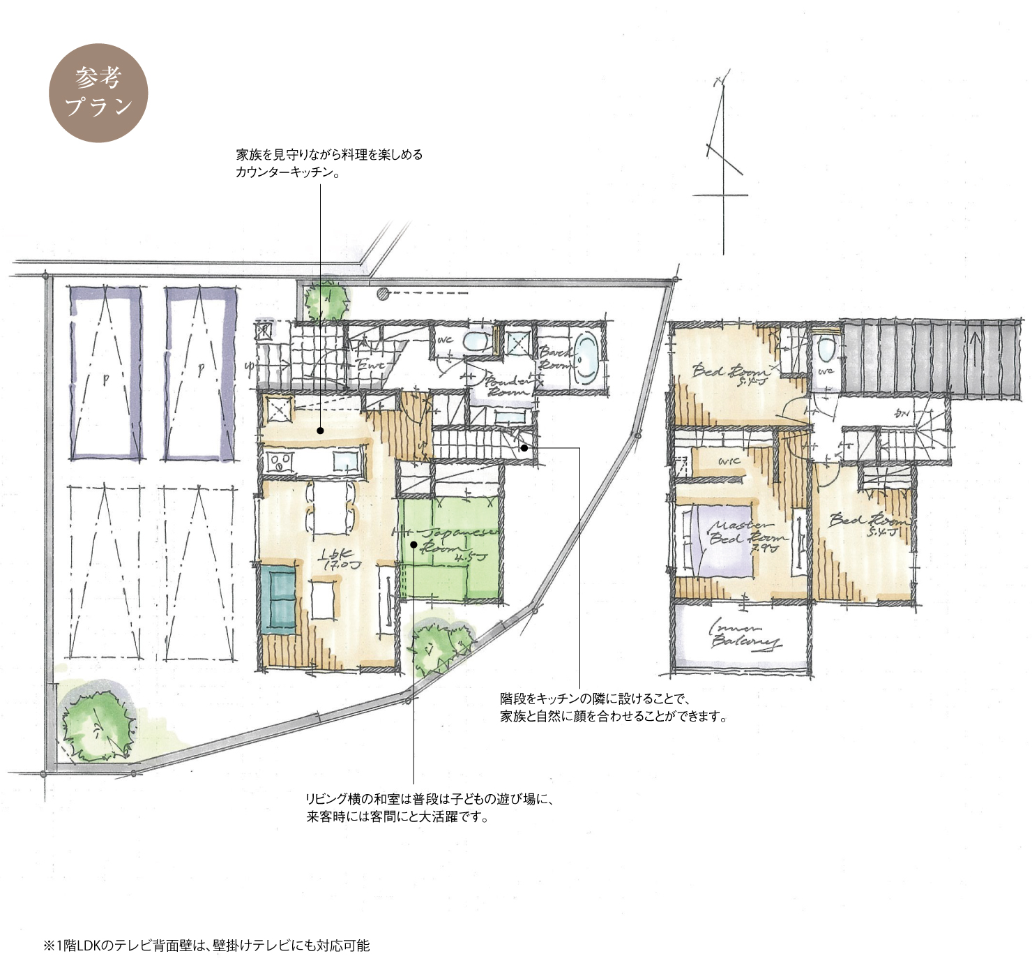 5_間取図_planP-6_クリザンテームヒルズ西中山_注文