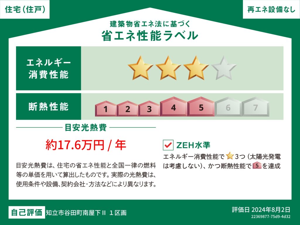 省エネラベル_plan1_知立市谷田町Ⅱ