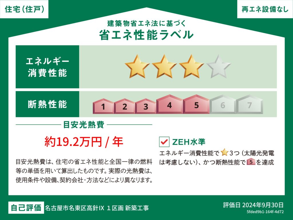 省エネラベル_plan1_名東区高針Ⅶ