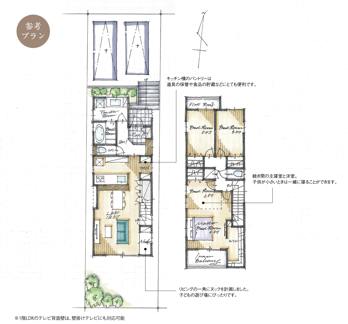 5_間取図_plan1_緑区若田Ⅱ_注文