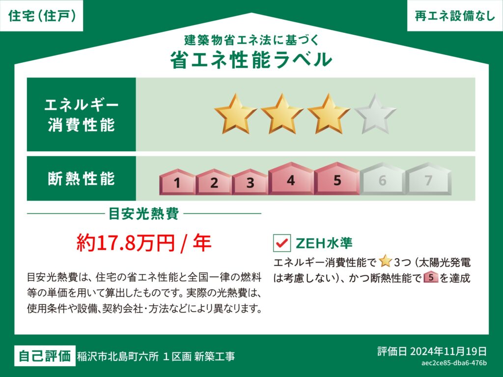 省エネラベル_plan1_稲沢市北島町