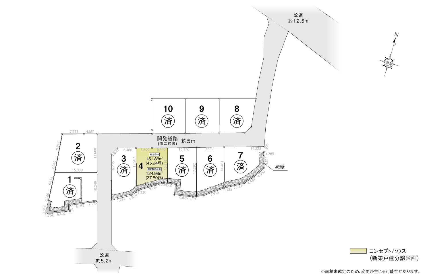 4_区画図_知立市来迎寺町Ⅳ