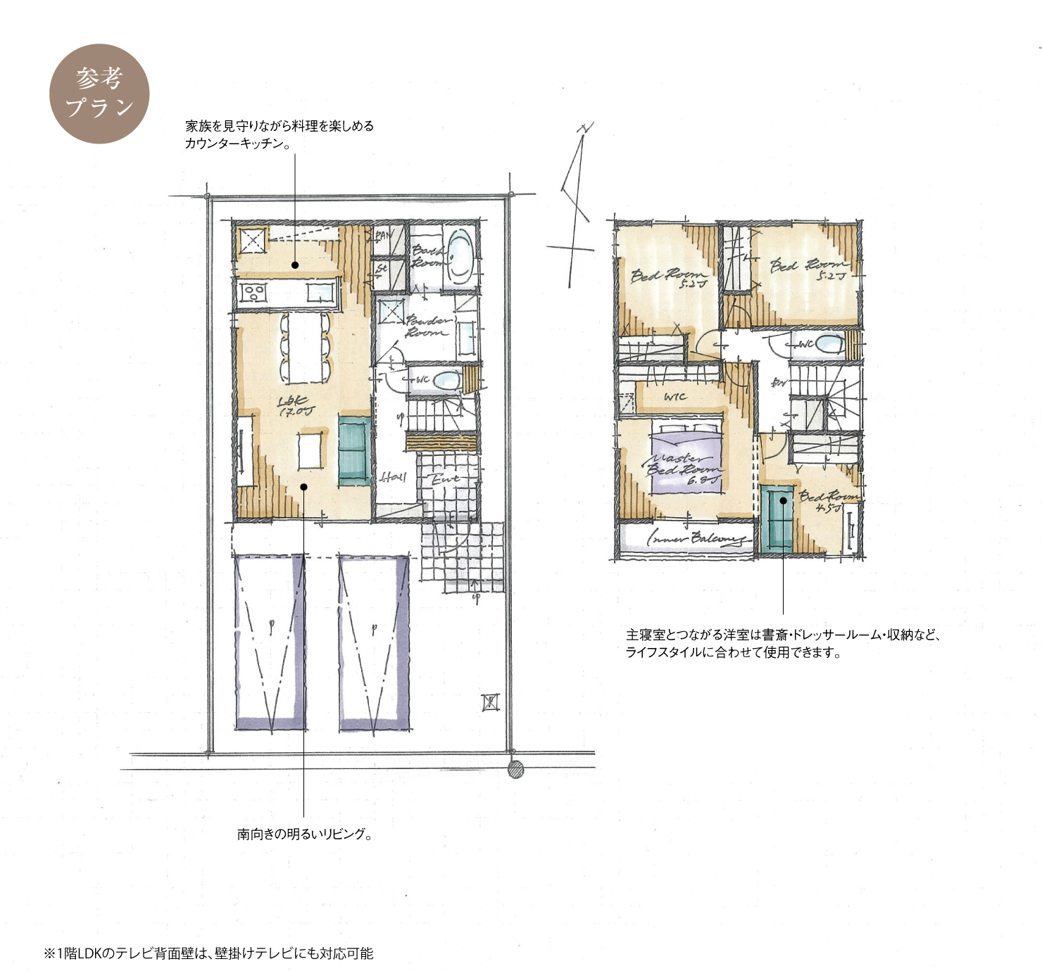 5_間取図_plan1_北区安井Ⅲ_注文